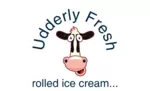 Udderly Fresh rolled ice cream.... logo