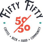 50/50 Coffee House & Pub logo