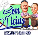 Son D’licias burritos y algo mas food truck logo