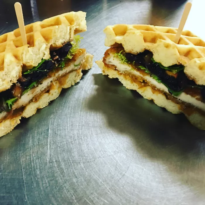 Chicken &amp; Waffle sandwich