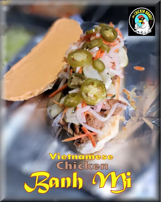 Vietnamese Chicken Banh Mi Sandwich