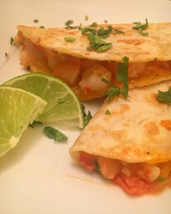 Cheesy Shrimp Tacos